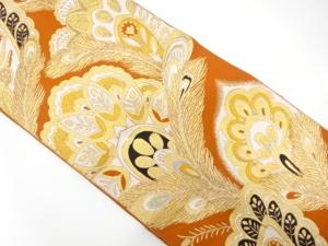 アンティーク　唐花模様織り出し袋帯（材料）